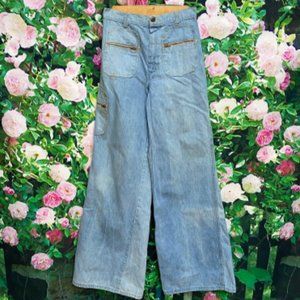 Ladies Light Washed Flare Jeans